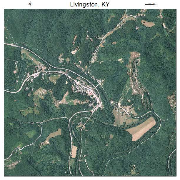 Livingston, KY air photo map