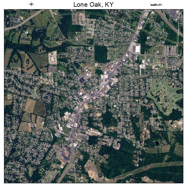 Lone Oak, KY air photo map