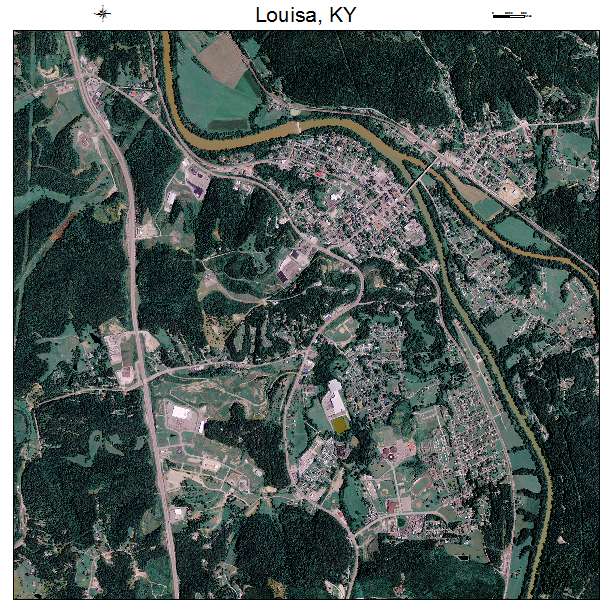 Louisa, KY air photo map