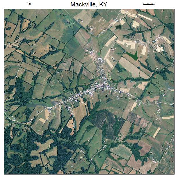 Mackville, KY air photo map