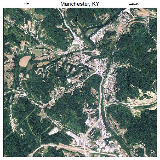 Manchester, KY air photo map