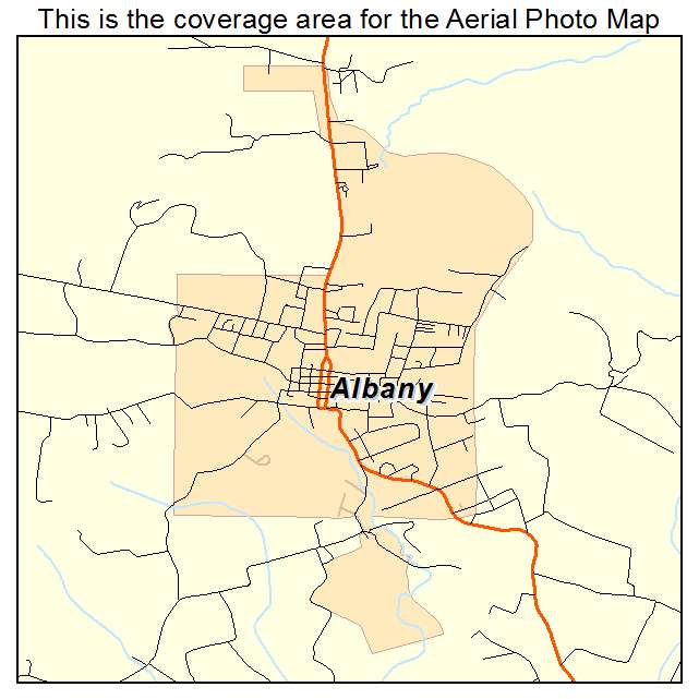 Albany, KY location map 