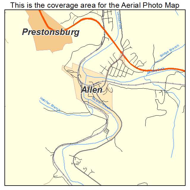 Allen, KY location map 