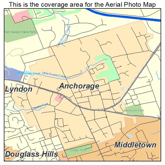 Anchorage, KY location map 