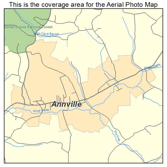 Annville, KY location map 