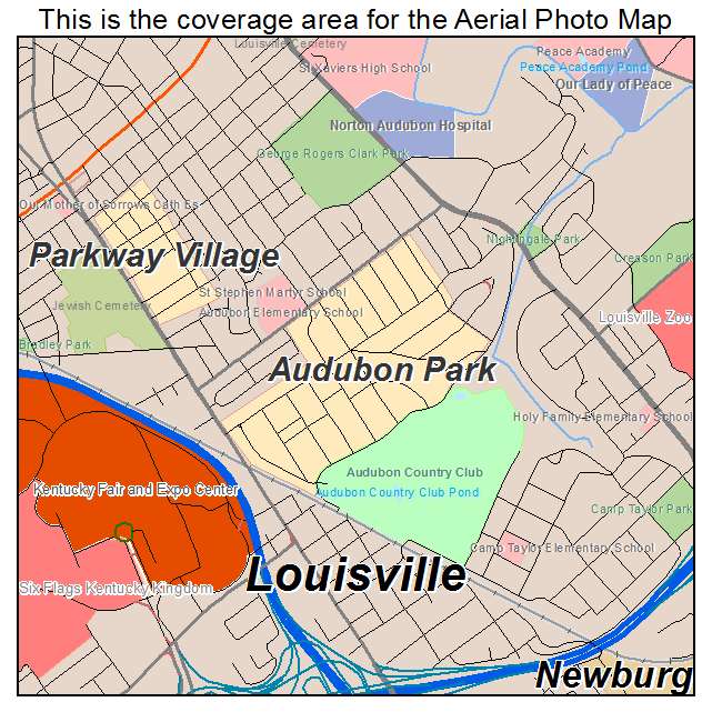 Audubon Park, KY location map 