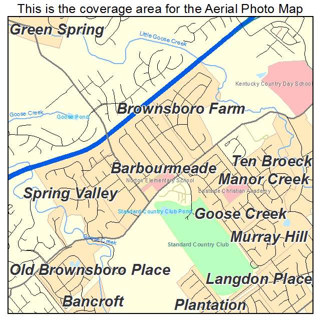 Barbourmeade, KY location map 
