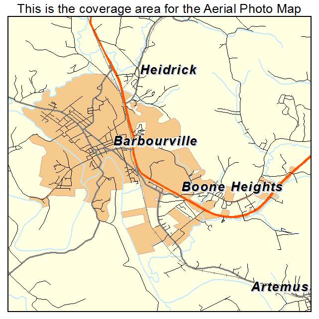 Barbourville, KY location map 