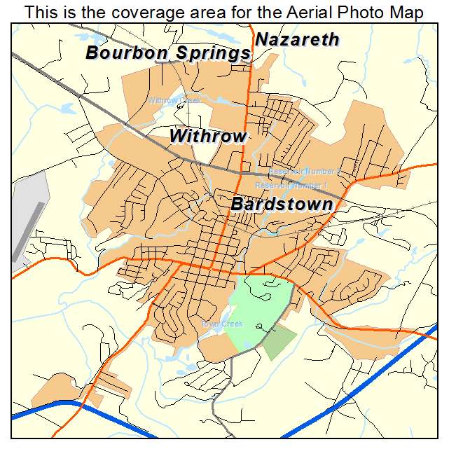 Bardstown, KY location map 