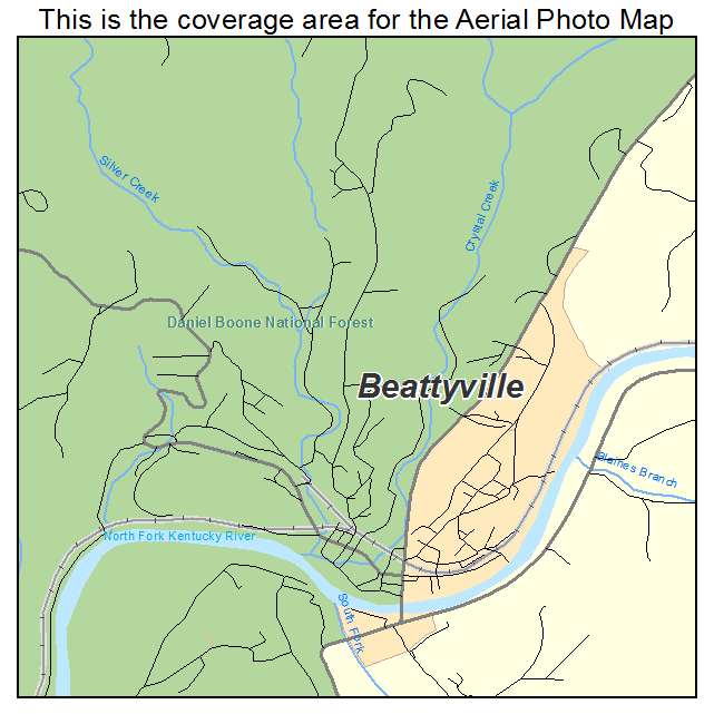 Beattyville, KY location map 
