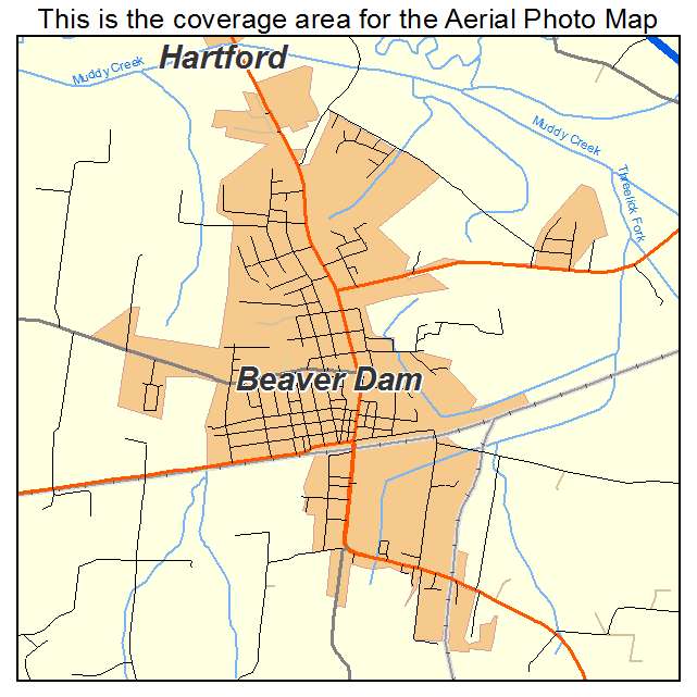 Beaver Dam, KY location map 