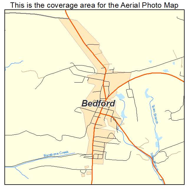 Bedford, KY location map 
