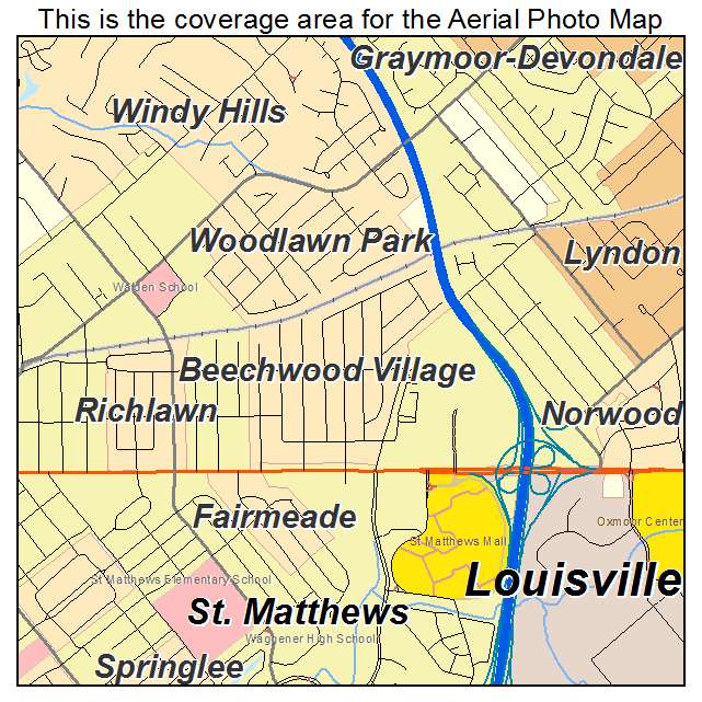 Beechwood Village, KY location map 