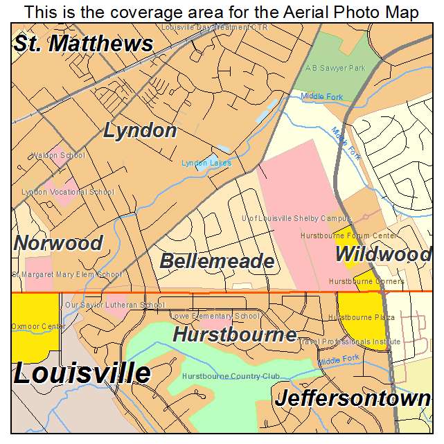 Bellemeade, KY location map 