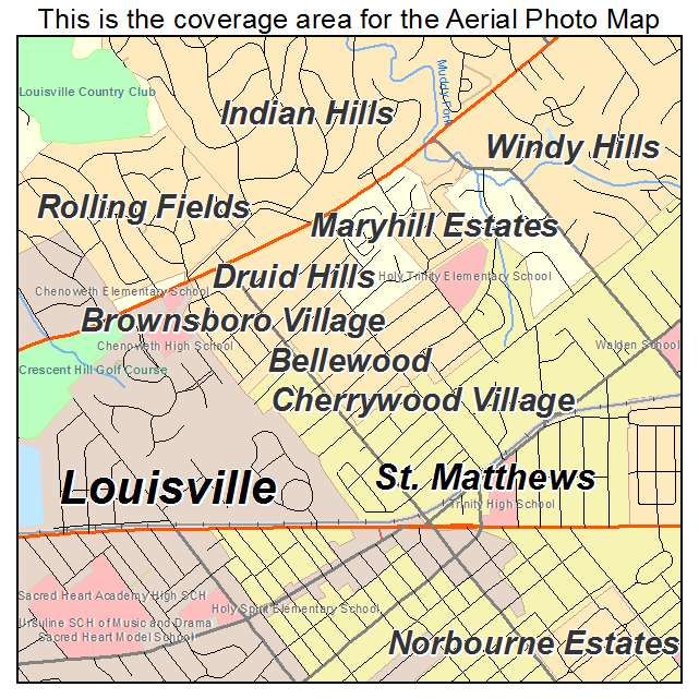 Bellewood, KY location map 