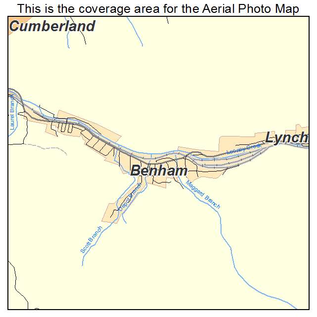 Benham, KY location map 