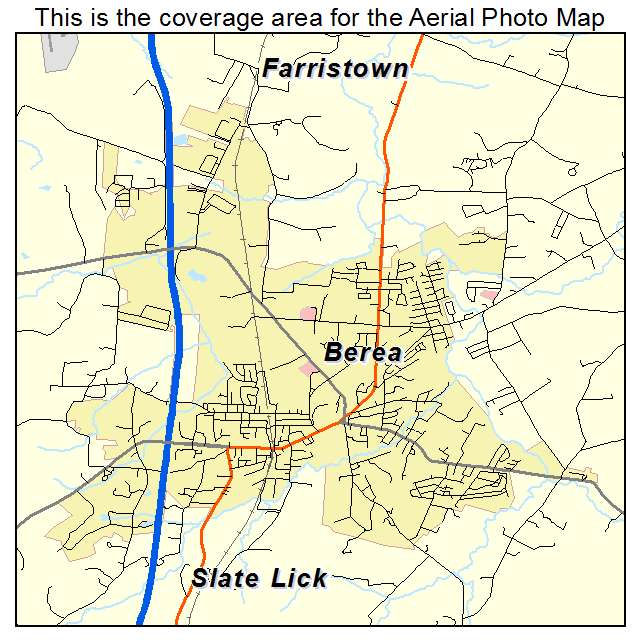 Berea, KY location map 