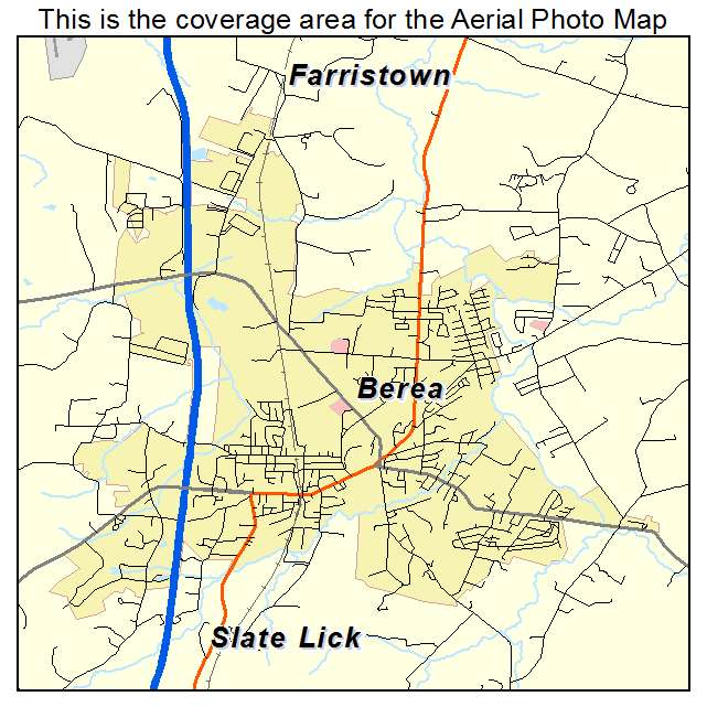 Aerial Photography Map of Berea, KY Kentucky