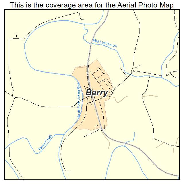 Berry, KY location map 