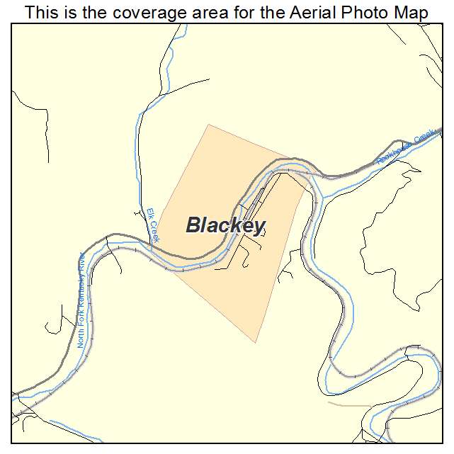 Blackey, KY location map 