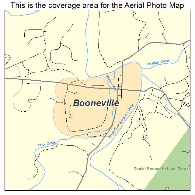 Booneville, KY location map 