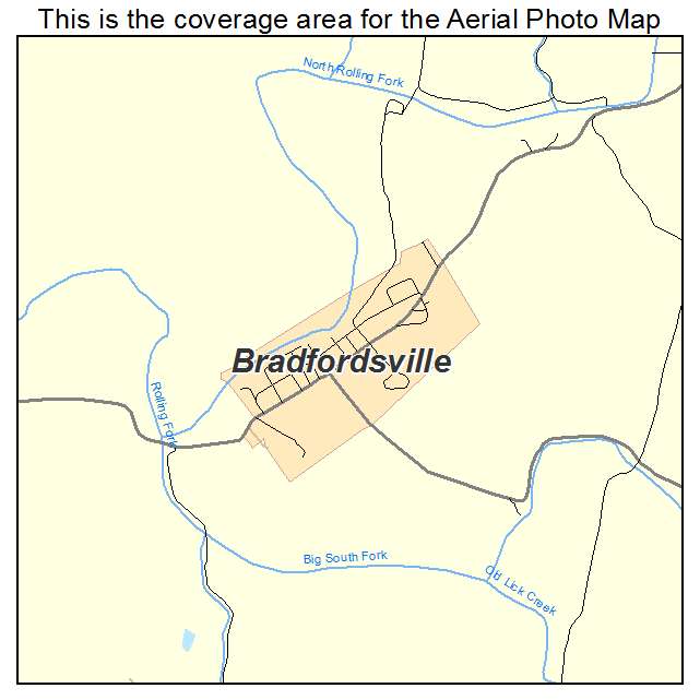 Bradfordsville, KY location map 