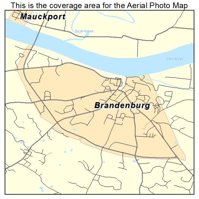 Brandenburg, KY location map 