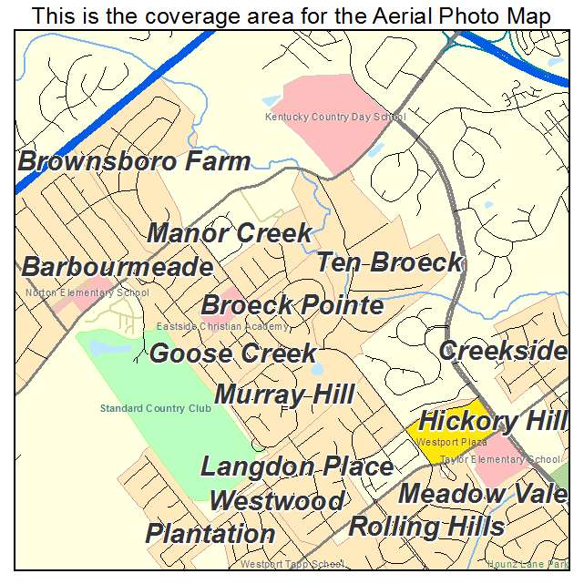 Broeck Pointe, KY location map 