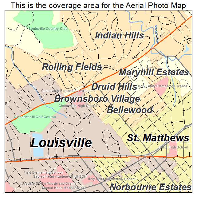 Brownsboro Village, KY location map 