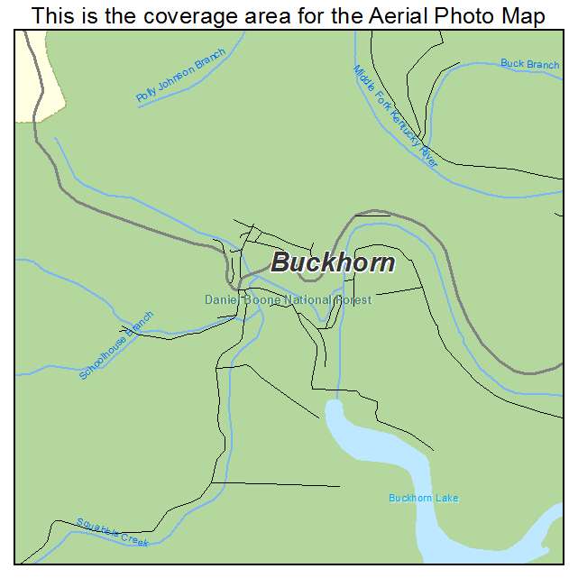 Buckhorn, KY location map 
