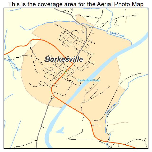 Burkesville, KY location map 