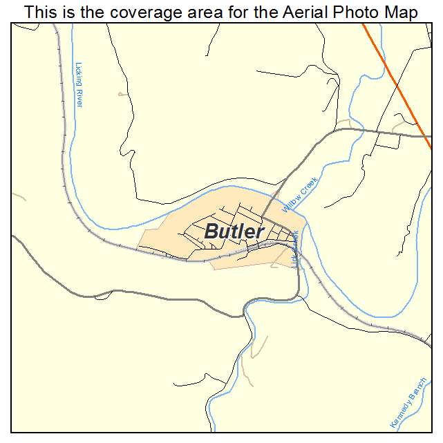 Butler, KY location map 