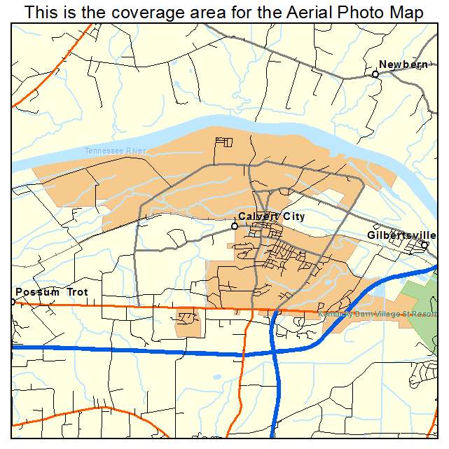 Calvert City, KY location map 