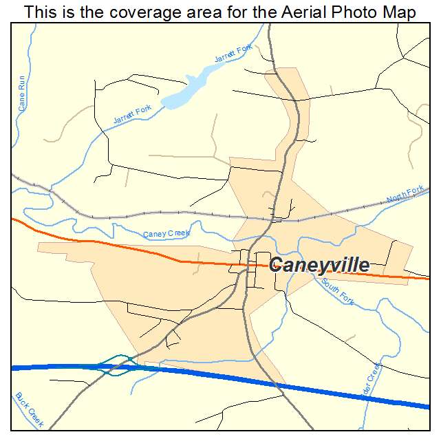 Caneyville, KY location map 