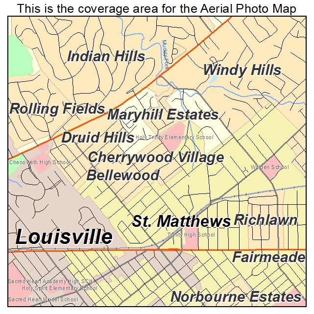 Cherrywood Village, KY location map 