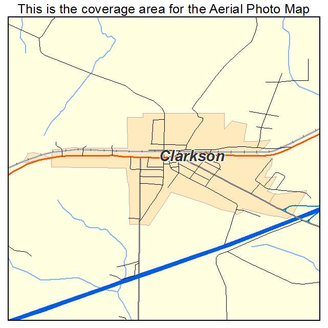 Clarkson, KY location map 
