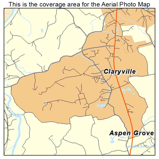 Claryville, KY location map 