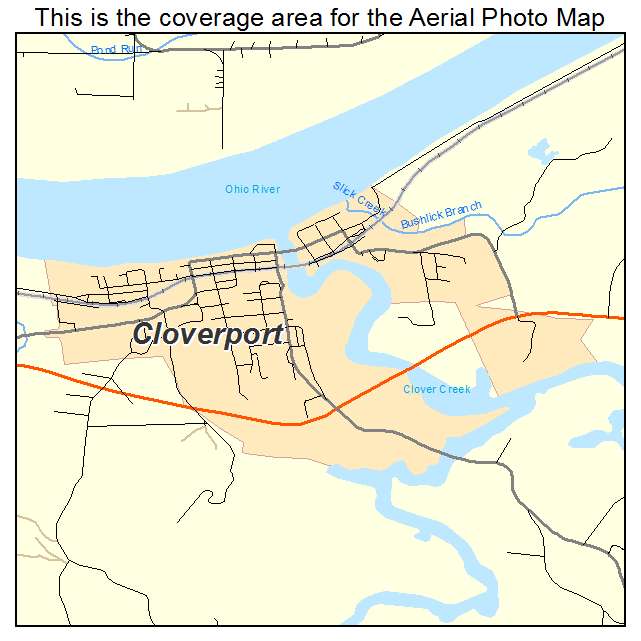 Cloverport, KY location map 