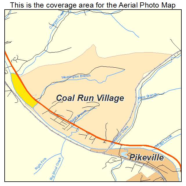 Coal Run Village, KY location map 