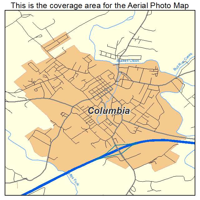 Columbia, KY location map 