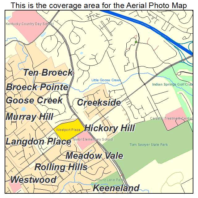 Creekside, KY location map 