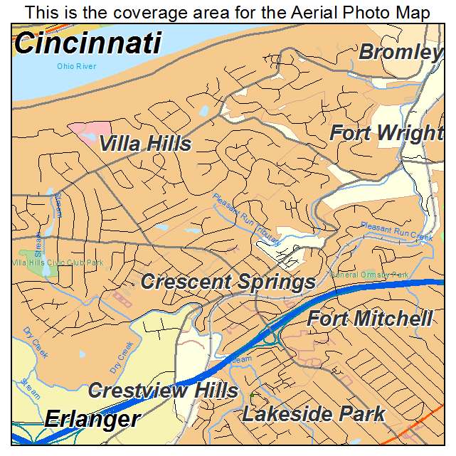 Crescent Springs, KY location map 