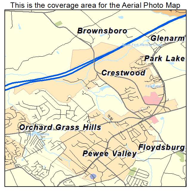 Crestwood, KY location map 