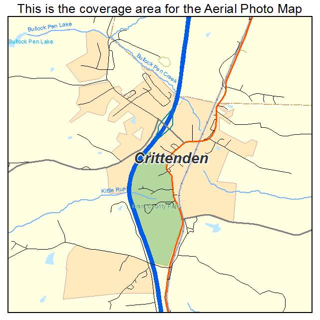 Crittenden, KY location map 