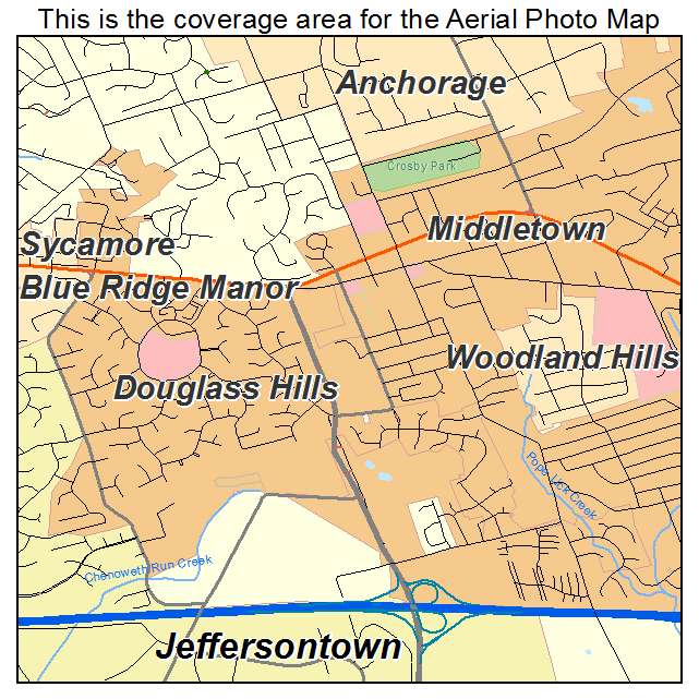 Douglass Hills, KY location map 