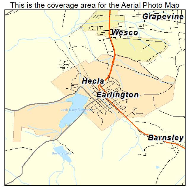 Earlington, KY location map 