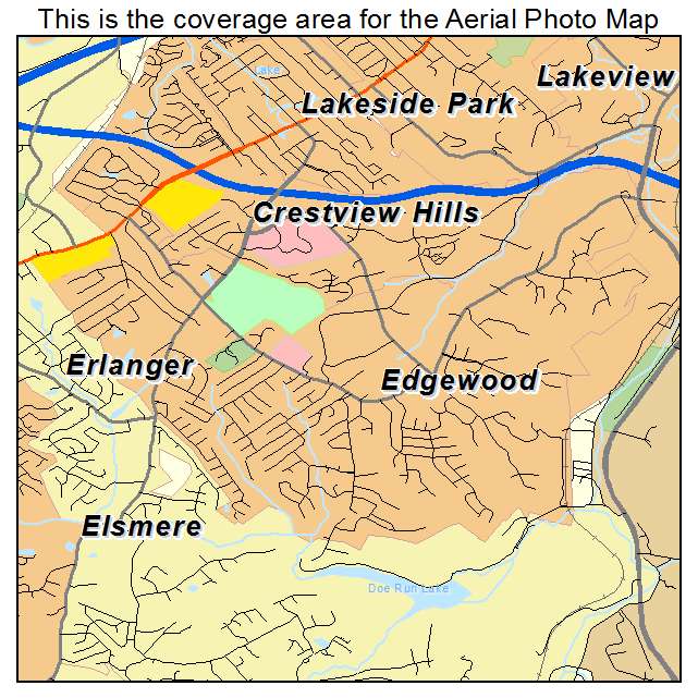 Edgewood, KY location map 
