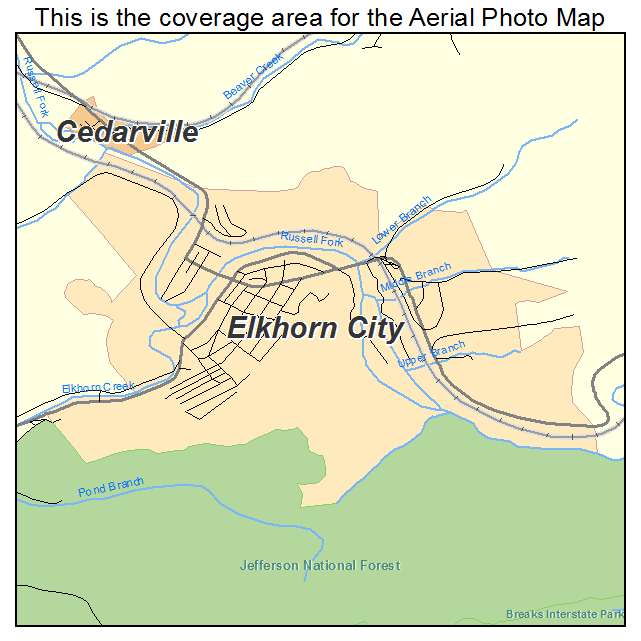 Elkhorn City, KY location map 