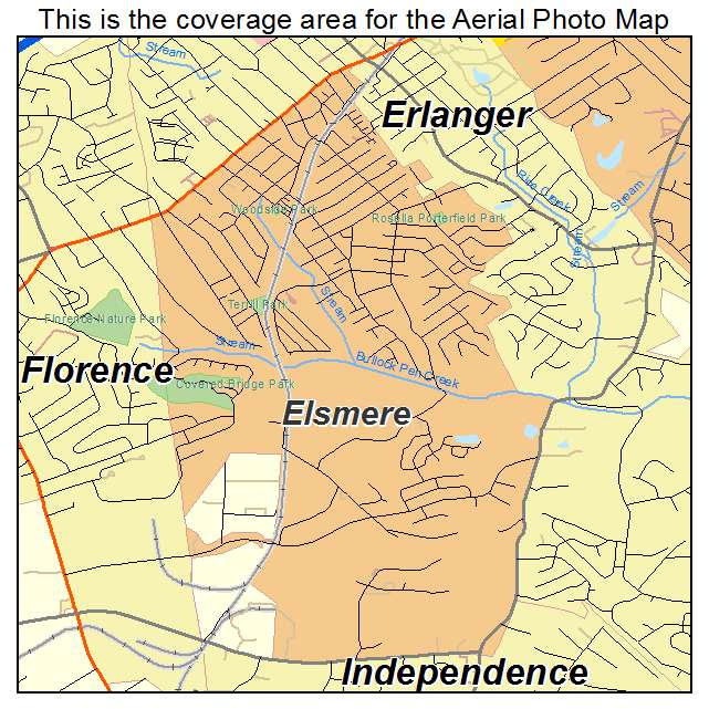 Elsmere, KY location map 