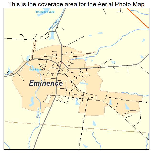 Eminence, KY location map 